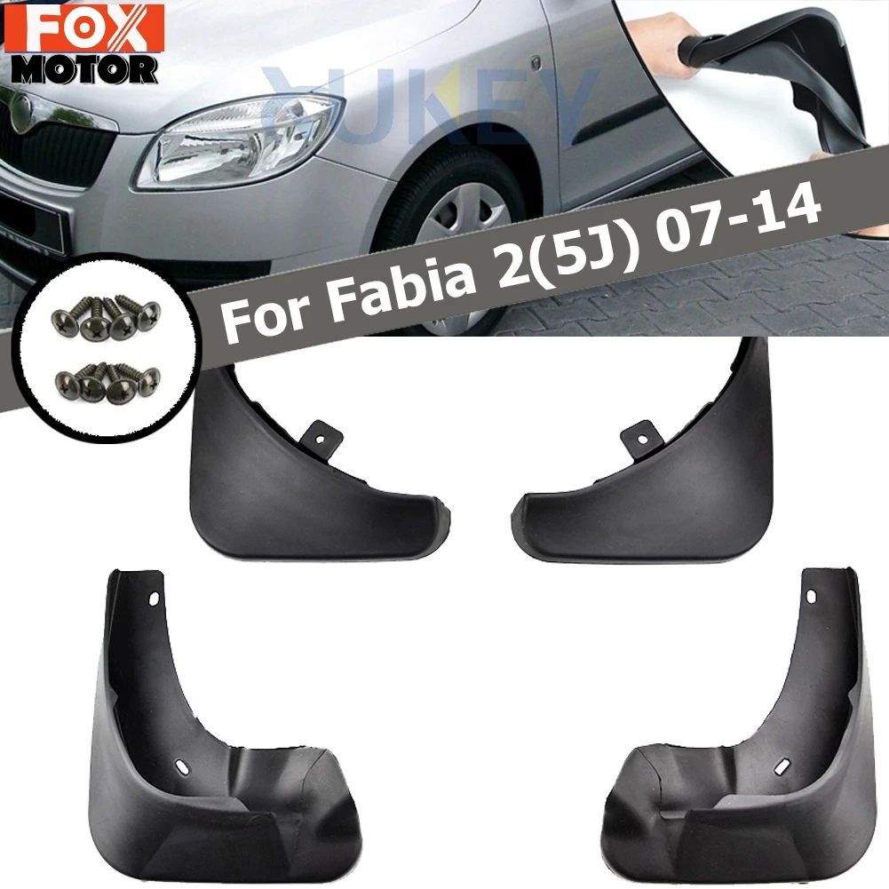 Набор литых автомобильных брызговиков для Skoda Fabia 2 5J Mk2 2007 2014 брызговики