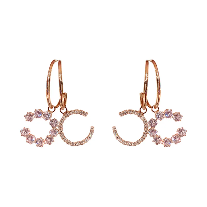 

Luxury Rhinestone Geometric Drop Earrings for Women Girls 2021 New Bijoux Square Dangle Earring Party Jewelry Gifts Gold Trendy