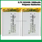 523450 3,7 В 1000 мАч,503450 плиб; Полимерный литий-ионныйлитий-ионный аккумулятор для GPS mp3 mp4 mp5 dvd bluetooth модель игрушечный светодиодный светильник