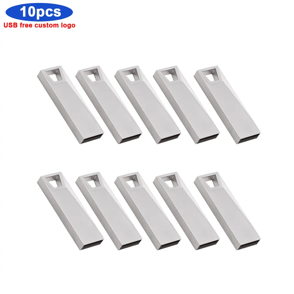 

10pcs/lot Hotsale Custom Logo Metal USB Flash Drive Pen Drive 8GB 128GB 64GB 32GB 16GB USB Stick 2.0 Pendrive for photography