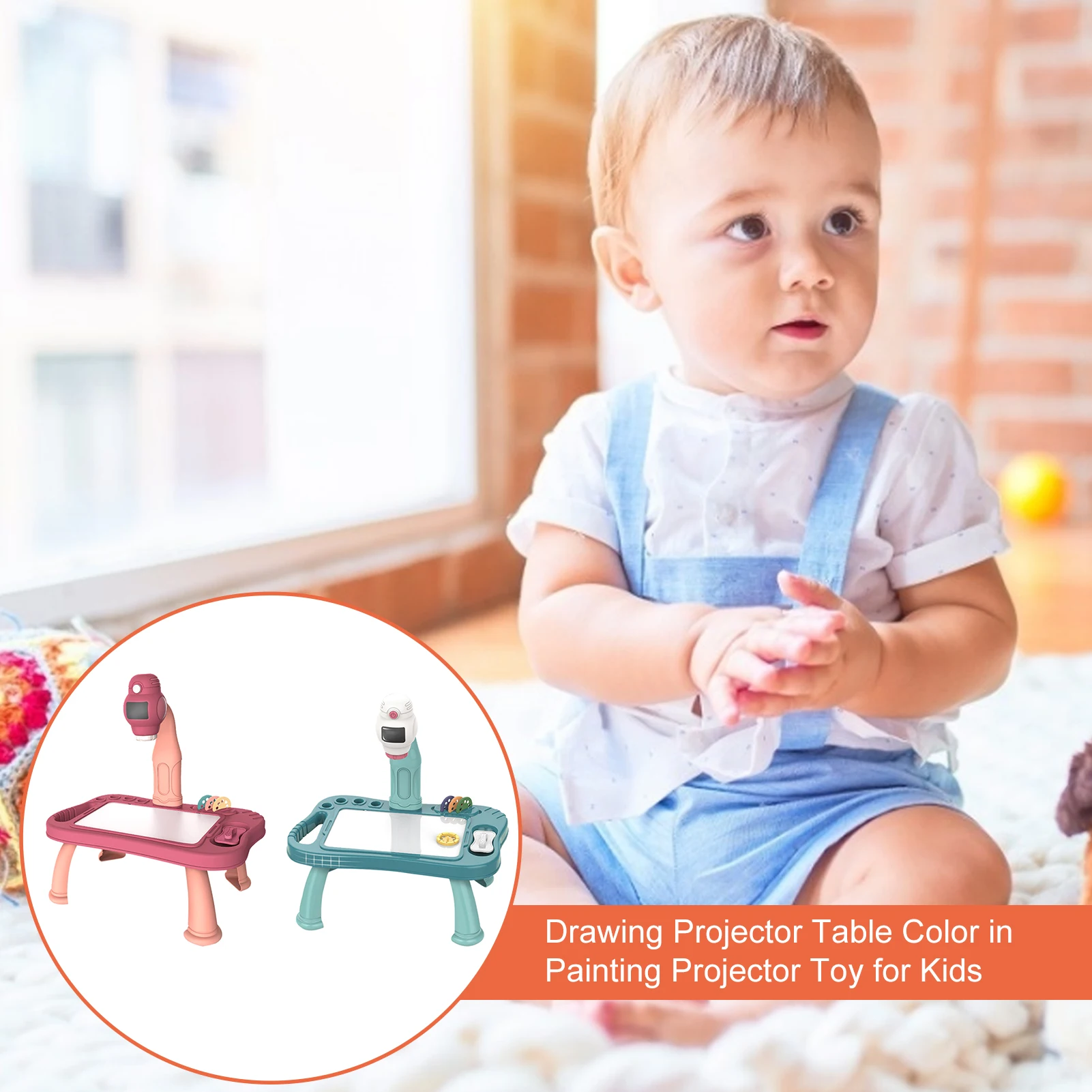 

Children Led Projector Art Drawing Table Toys Kids Painting Board Desk Arts Crafts Educational Learning Paint Tools Toy Fabulous