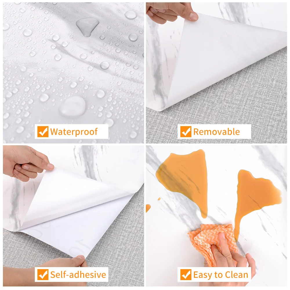 Самоклеящиеся толстые водонепроницаемые мраморные обои наклейки для ремонта