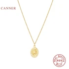 Женское ожерелье с шестиконечной звездой CANNER, колье из настоящего серебра 925 пробы, ювелирные изделия 2020, Очаровательная цепочка с бриллиантами