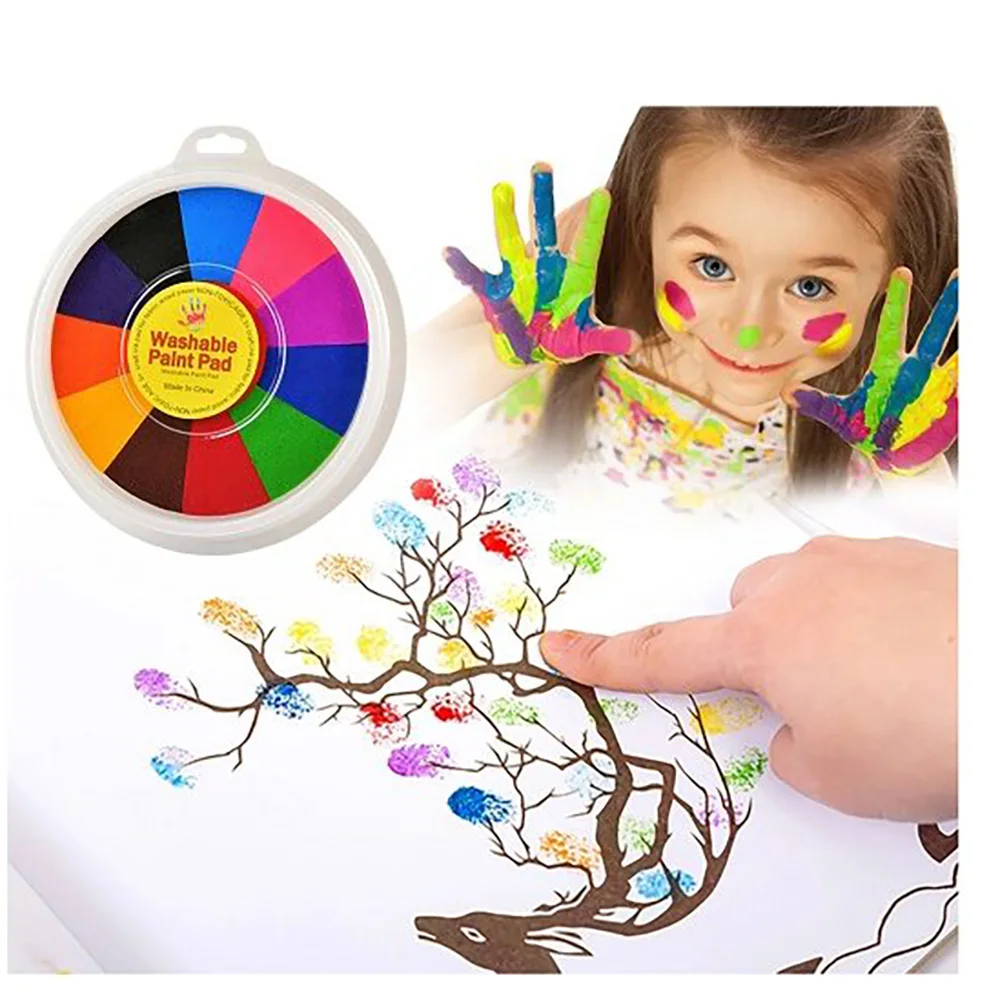 

Забавная детская чернильная подушка для рисования пальцами ручная печать разноцветный пресс для отпечатков пальцев детская чернильная Подушка граффити Diy Рисование игрушки для детей