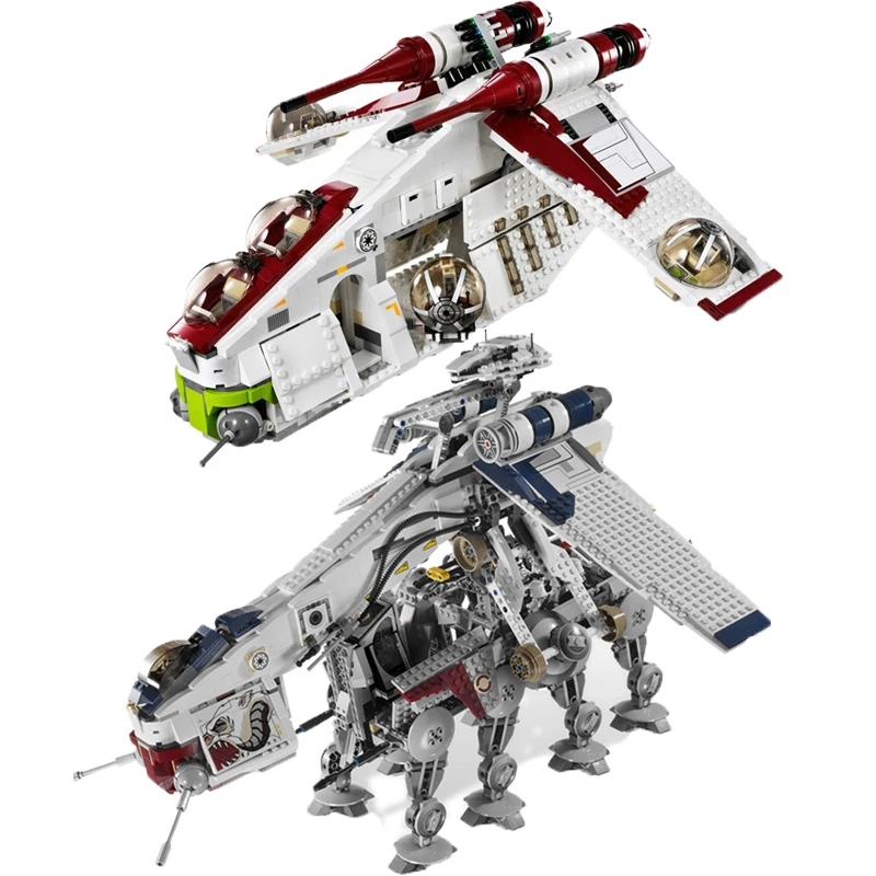 

2021 StarTie Fighter AT-TE Walker Darth Castle Figure Wars Building Blocks Brick Toys For Children