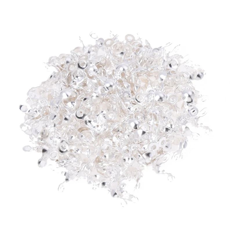 200 шт. Серебряная сферическая металлическая пряжка пакет 4 мм | Дом и сад