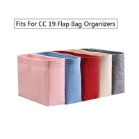 fits for cc 19 flap handbag felt cloth insert bag organizer makeup handbag organizer travel inner purse portable cosmetic bags