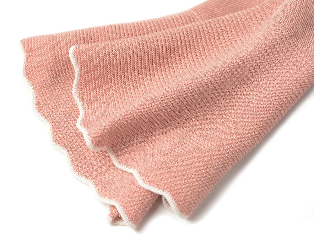 Ледяной шелк тонкое летний хит цвет свитер для женщин с расклешенным рукавом