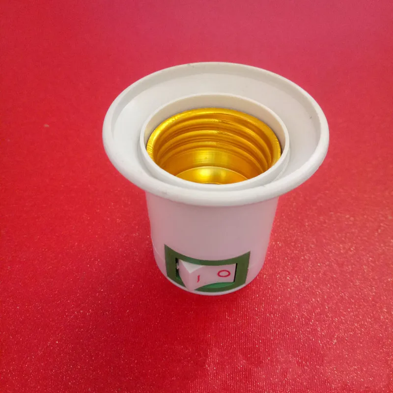 1 шт. E27 адаптер для штепсельной вилки европейского стандарта с переключателем