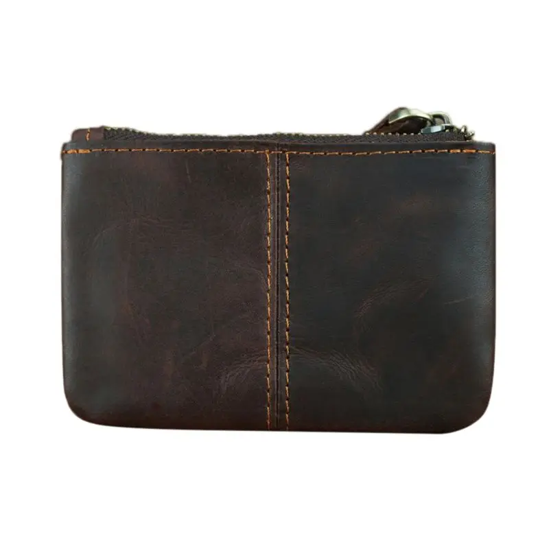 Винтажный кошелек унисекс из натуральной кожи для монет денег кредитных карт