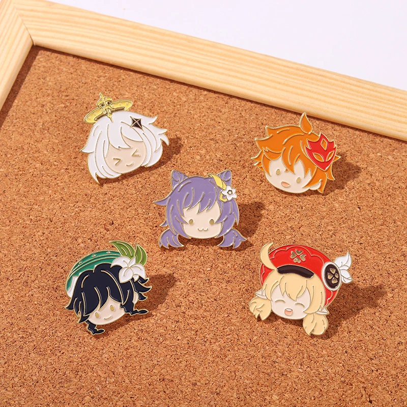 

Creative Cute Avatar Anime Girl Shape Metal Paint Brooch Exquisite Fashion Creative Best Friend Backpack Badge Pin Jewelry Gift