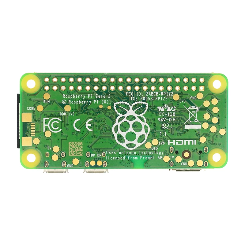 Новый чехол Raspberry Pi Zero 2 Вт 1 ГГц четырехъядерный 64-разрядный процессор Arm Cortex-A53 512