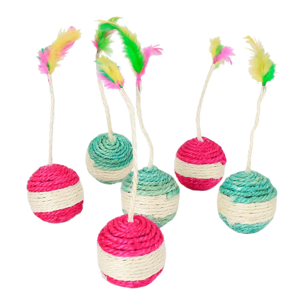 Игрушка для питомца кота котенка скручивающегося сизаля Когтеточка кошек