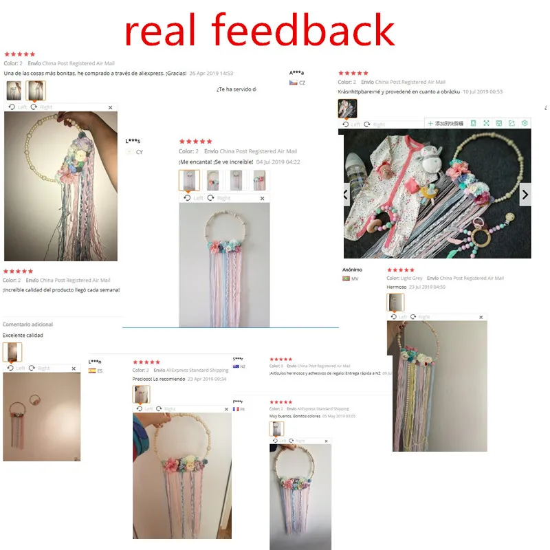 

New Arrivals Nordic Style Wooden Beads Hair Ball Garland Tassel Wall Decoration Girl Hair Accessories Photography Props Hot Sale
