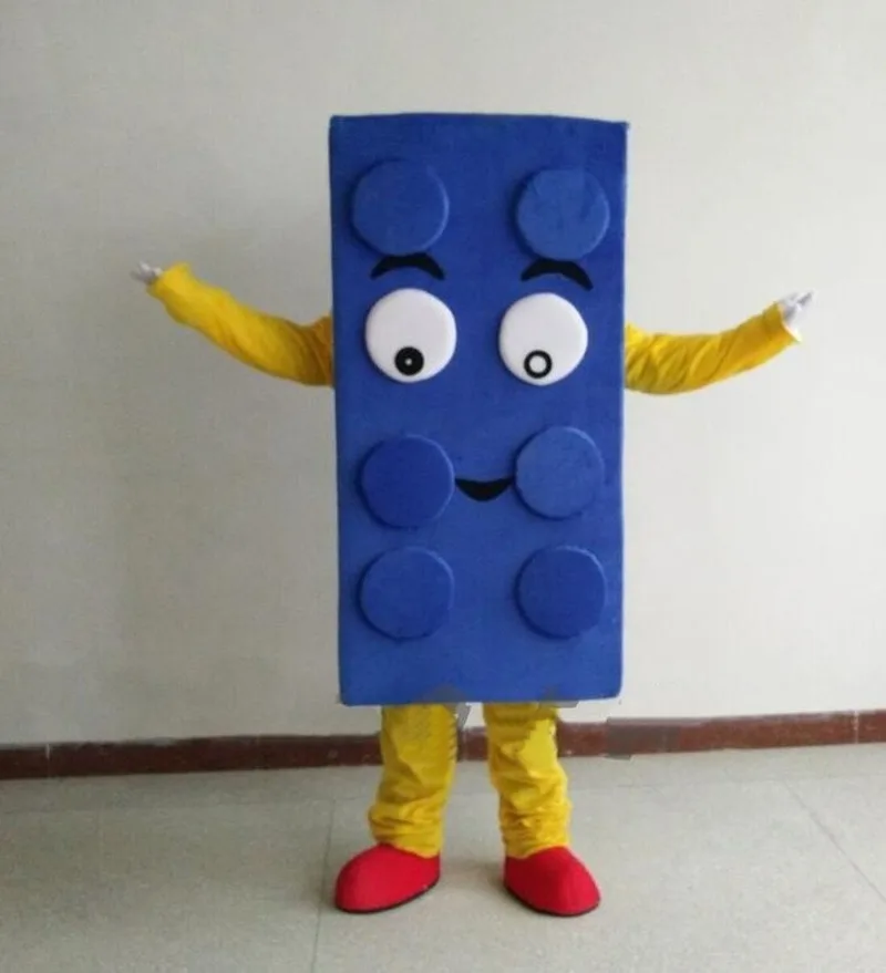 

Adults Red Yellow Blue Blocks Mascot Costume Suits Party Game Dress Advertising Promotion Carnival Cosplay Hallowen Gift Unisex