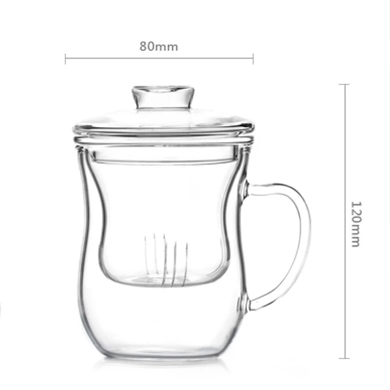 Прозрачная стеклянная чашка термостойкие стеклянные чайные горшки с фильтром