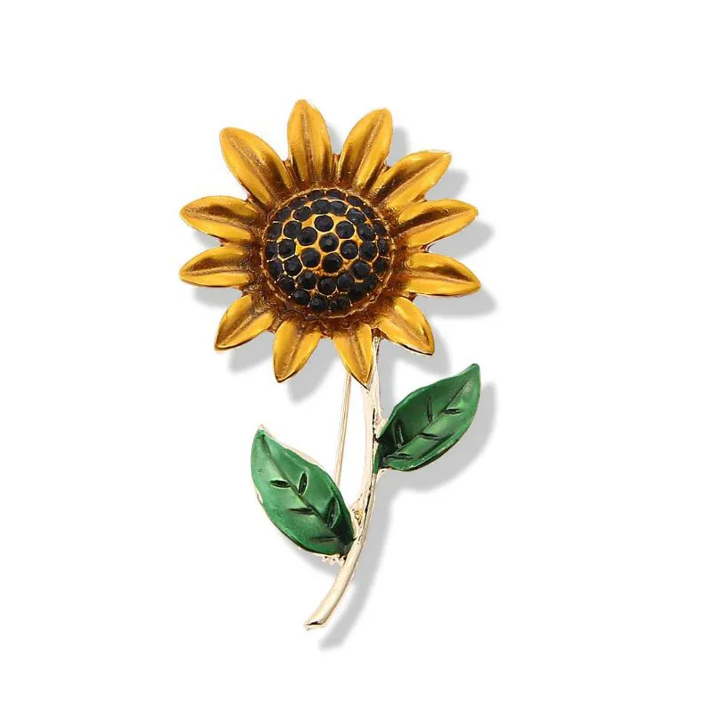 KingDeng Sunflower Brooches for Women Accessories Enamel Pins Kids Jewelry Cute Pin Trendy Lapel Fashion Gifts Men | Украшения и