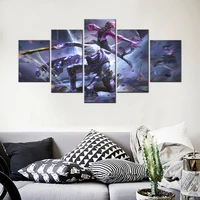 canvas painting 5 piece fierce warrior battle wall pictures for kids room home decoration teenager art anime posters framework