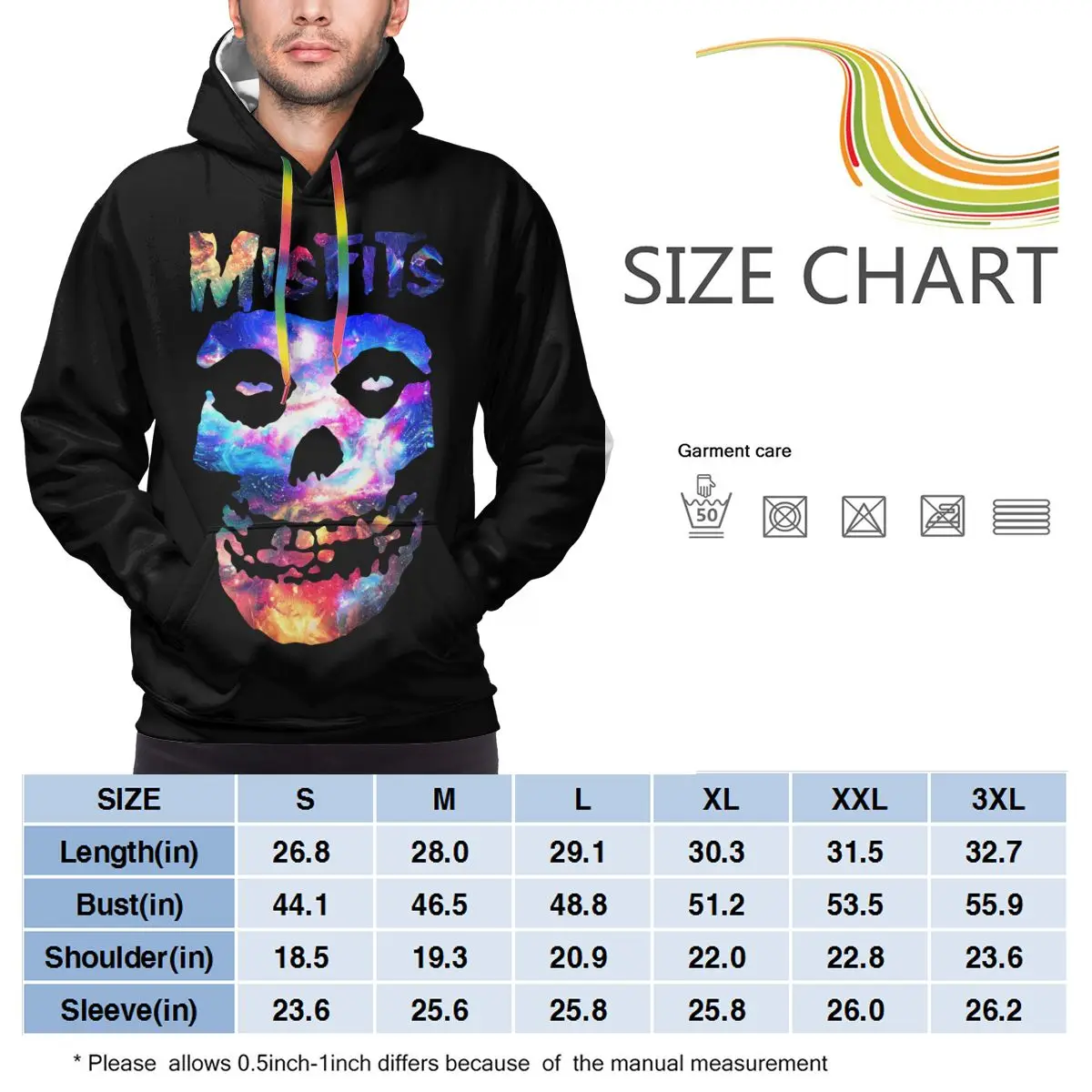 

Misfits Men's Fashion Hoodie 3D Print Pullover Hooded Sweatshirt