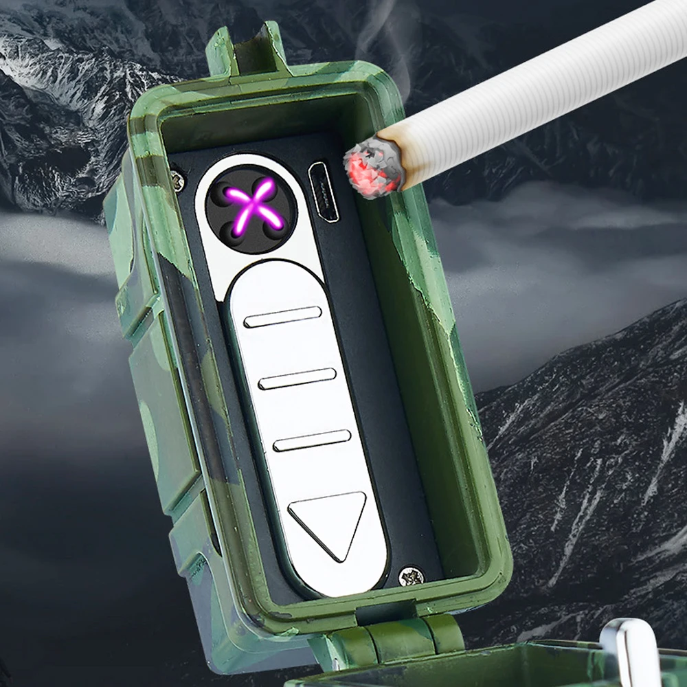 10 шт./лот оптовая продажа USB зажигалка с держателем чехол для сигарет 20 шт. тонкие