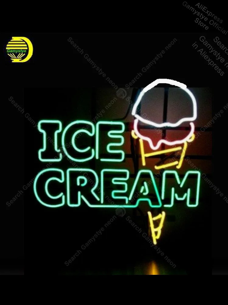 Icecream неоновая вывеска лампочка ручной работы знаковая Вывеска на заказ