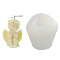 3d angel crystal resin angel mold holder diy scented candle silicone decor diy aromatherapy gypsum candle making supplies w0