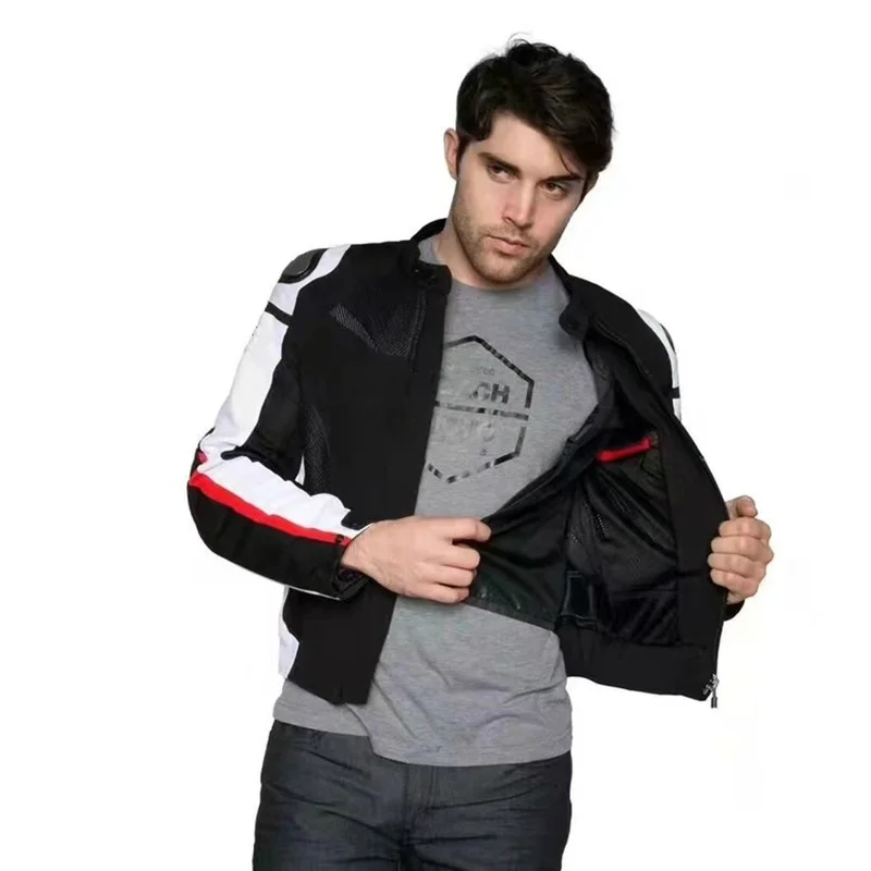 

2021 NEW Moto GP team jacket SPEED Titanium Super Speed Textile Dain Jacket Black/White/Red Motorcycle jacket