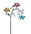 20 @ креативные ветряные Спиннеры, большие металлические ветряные Спиннеры с тремя вращающимися цветами и бабочками, ветряные Спиннеры, садовые украшения