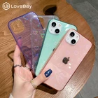 Прозрачный однотонный чехол с лазером, любовь, сердце, бумажный чехол для телефона iPhone 13 Pro Max Mini 11 12 Pro Max X XR XS SE 2020