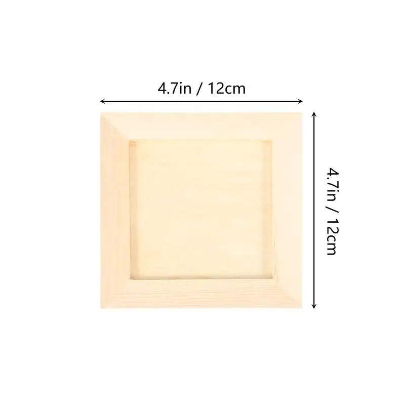 

6Pcs DIY Blank Wooden Photo Holders Children DIY Clay Photo Frames for Home