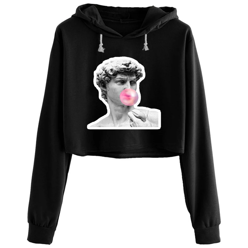 

Aesthetic Crop Hoodies Women Kpop Korean Y2k Kawaii Pullover For Girls