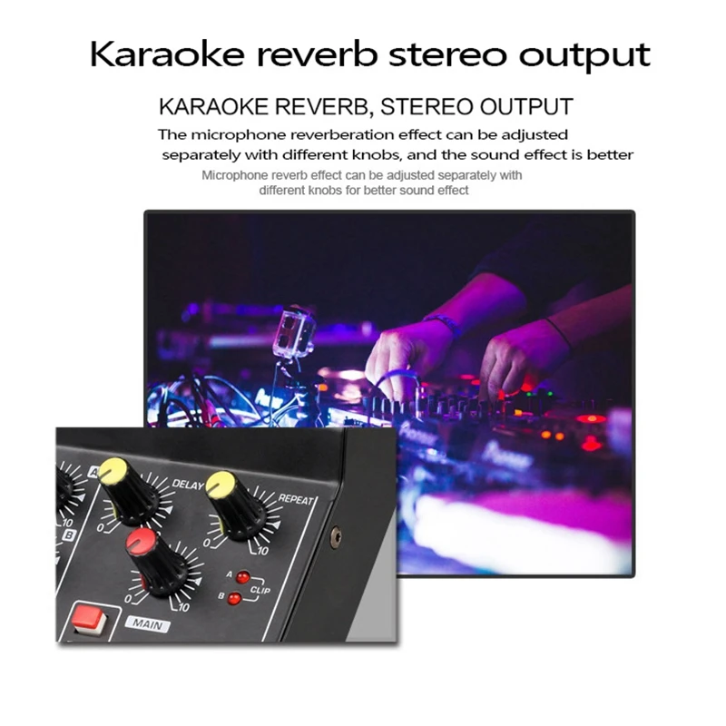 AQA 8-канальная DJ-микшерная консоль эффектор для прямой трансляции конференц-хаб