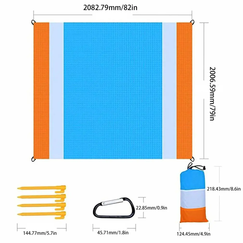 

Outdoor camping waterproof beach mat portable foldable polyester pocket picnic mat moisture-proof mat camping equipment
