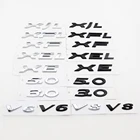 1 шт. 3D АБС-пластик XJL XE XEL XF XFL 3,0 5,0 V6 V8 Автомобильная буква логотип наклейка фотоэлемент задний багажник эмблема наклейка Стайлинг