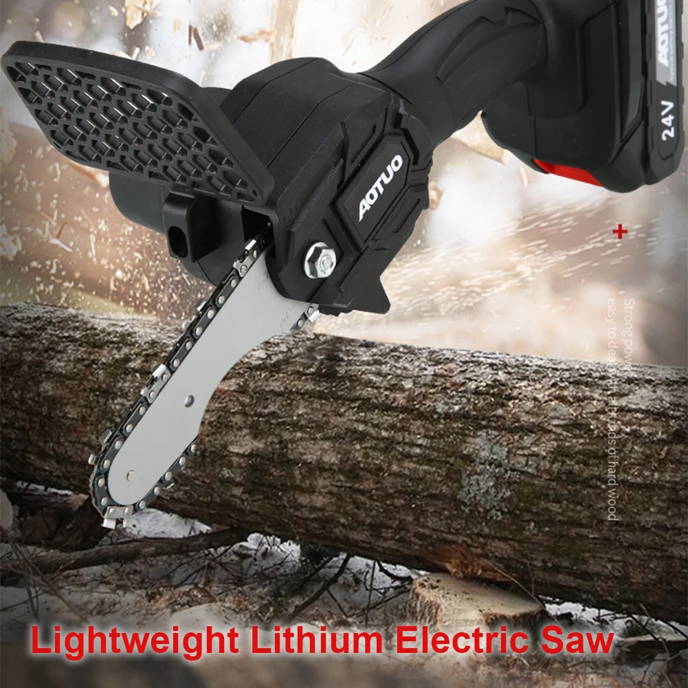 

24V 550W Rechargeable Electric Chainsaw Wood Cutting Lithium Chainsaw Bracket Adjustable Universal Chain Saw Battery-Powered