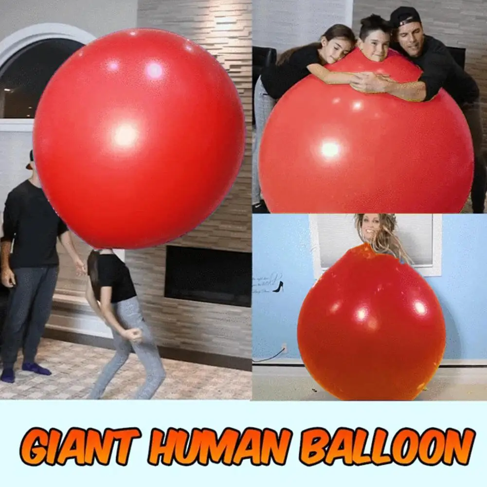 

72 Inches Latex Human Round Climbing Big Balloon Outdoor Game Decoration Wedding Birthday Air Ball Inflatable Funny Party J9H1