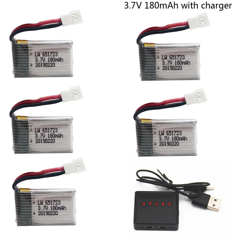 Аккумулятор Lipo для H8 Mini 3 7 в 180 мАч 30C аккумулятор H2 H48 U207 с зарядным устройством
