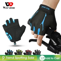 west biking half finger cycling gloves anti slip breathable mtb road bicycle gloves men women outdoor sports bike cycling gloves