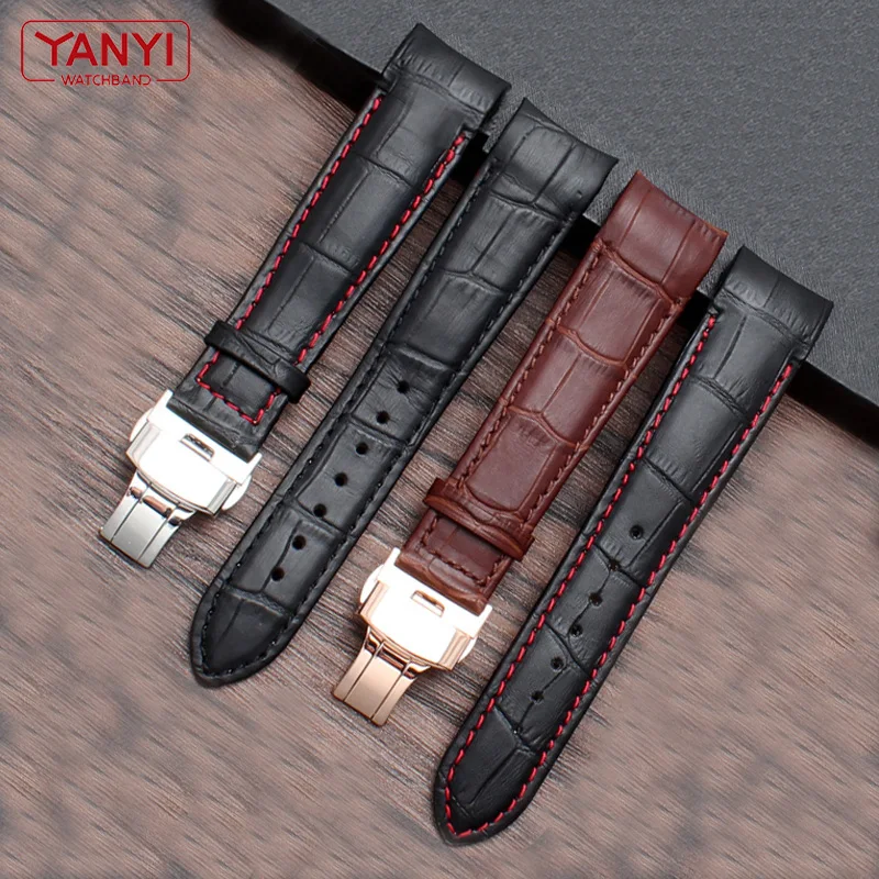 Genuine Leather Bracelet curved end watch strap 20mm for citizen BL9002-37 05A BT0001-12E 01A watch band 21mm watchband 22mm