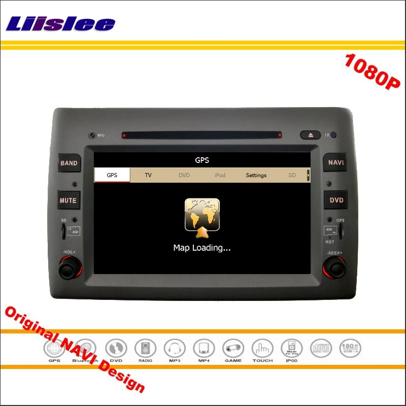 Для Fiat Stilo 2002 ~ 2010 автомобильное стерео радио CD DVD плеер GPS навигация 1080P HD экран