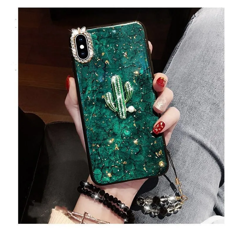 

Cracked marble apple xs mobile phone case iPhone11pro female models cute suitable for 7p new cactus 12