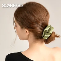 scarfigo women silk scrunchie elastic handmade multicolor hair band ponytail holder headband hair accessories silk scrunchie