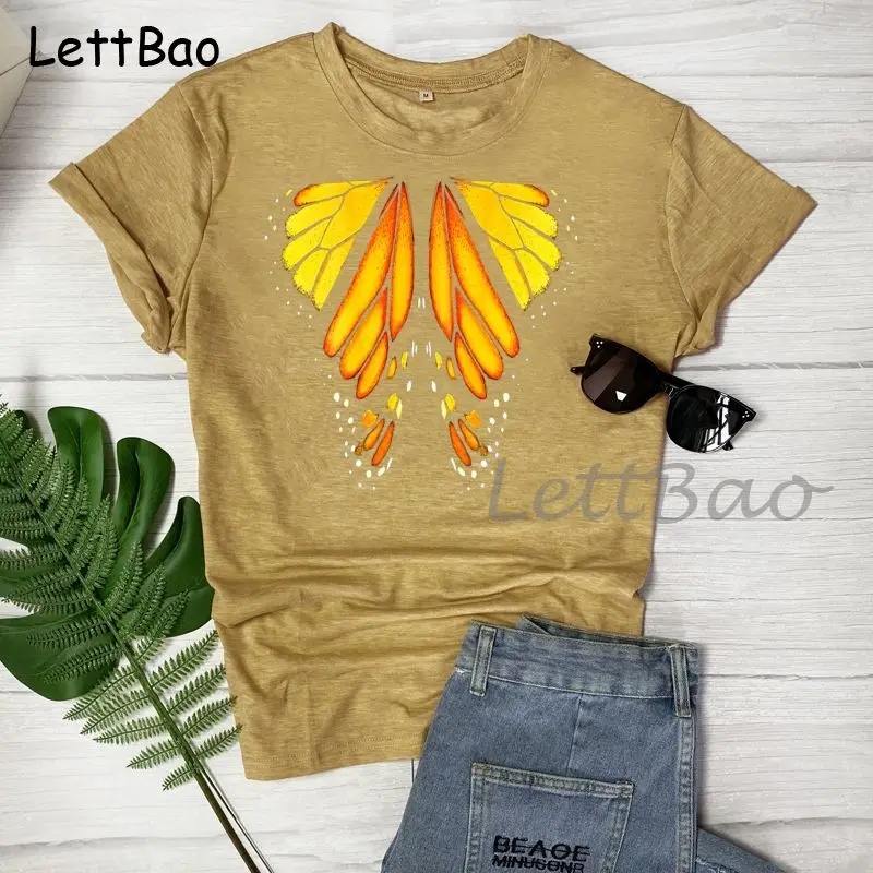 

Женская футболка с бабочками Monarch в стиле хип-хоп, забавная футболка с коротким рукавом и круглым вырезом, женские топы, женская футболка