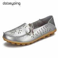 womens casual shoes genuine leather woman loafers slip on female flats moccasins ladies driving shoe cut outs mother footwear