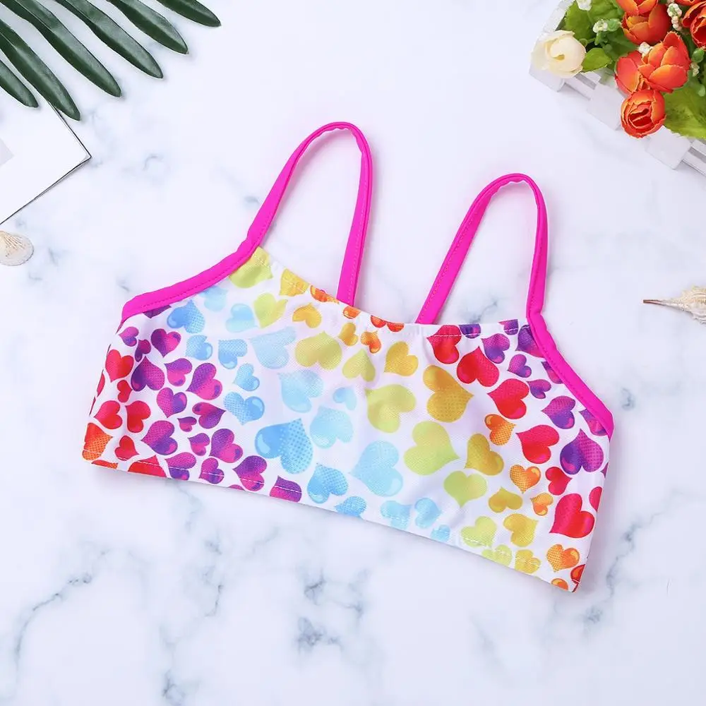 Купальник-танкини для девочек гимнастический купальник в форме сердца