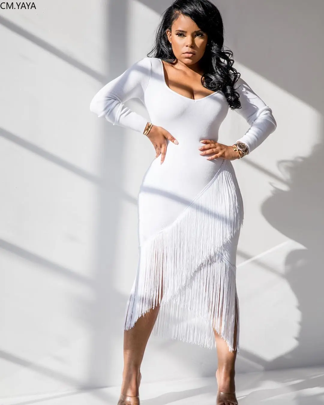 GL женщины на осень зиму Милая кофта с длинными рукавами для девочек миди платье