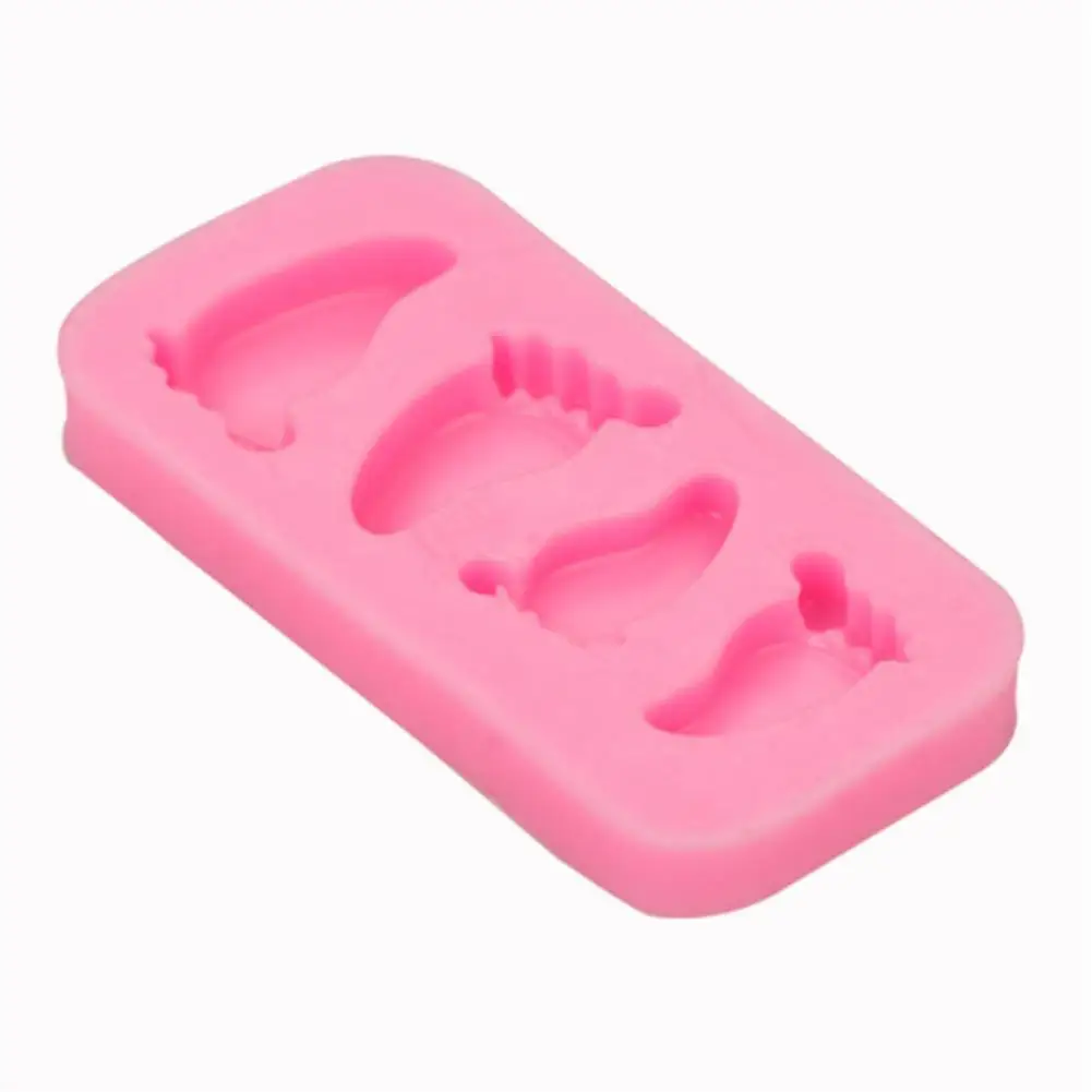 Силиконовая 3D форма для детских ножек шоколада помадки украшения торта