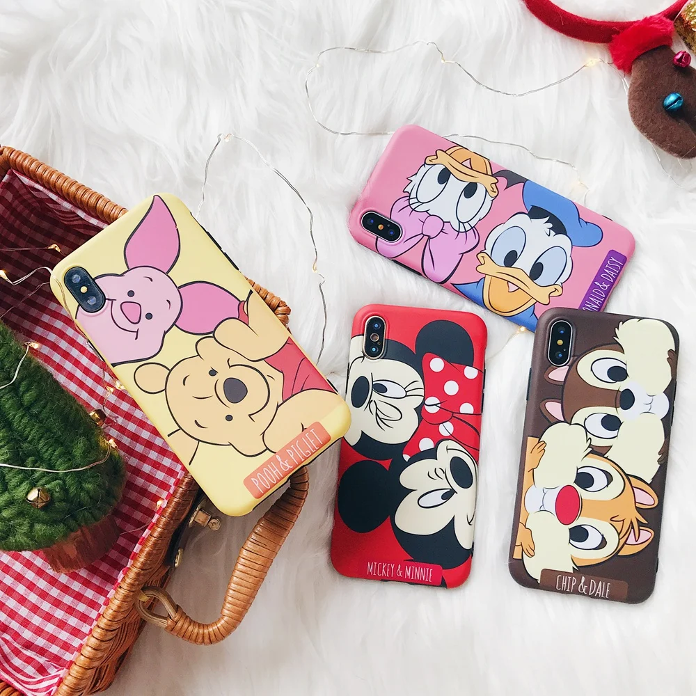 Милый чехол для телефона с медведем Дейзи Дак для iPhone X XS MAX XR 8 7 Plus 6 6s Plus 11 Pro Max мультяшный мягкий чехол с Винни поросенком Funda