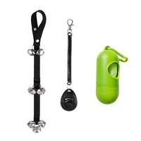 pet dog training sets dog door bell for potty training dog clicker potty waste bag for training and housebreaking