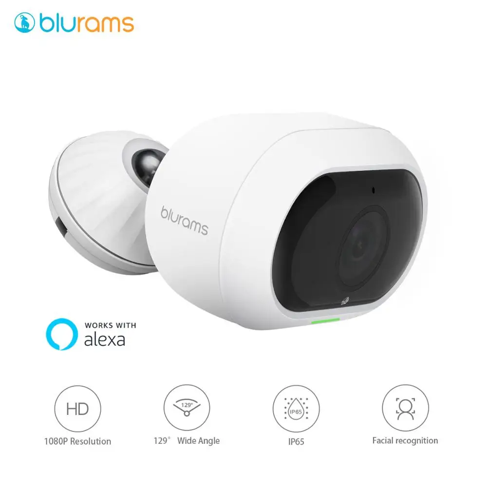 

blurams Outdoor Pro 1080p FHD Wireless IP Cam System CCTV Bullet Outdoor Camera with Facial Recognition